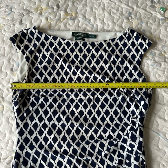 Lauren size 10 Navy and white dress - Picture 4 of 7